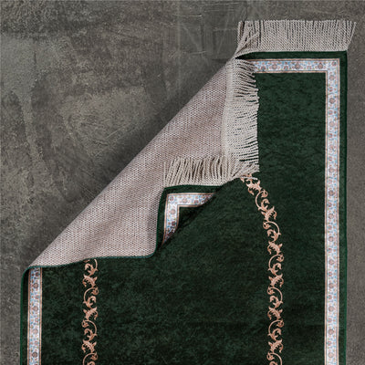 Premium Elegant Prayer Rug collection is a high-end quality Prayer Rug from Seven Sajada. The Premium Elegant Prayer Rug has very beautiful detailed pattern and is available in 4 different base colors.
